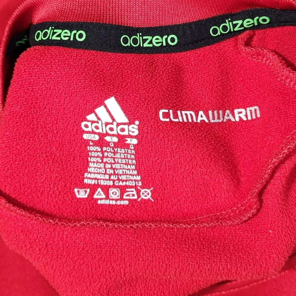 Adidas Adizero Climawarm Long Sleeve Wisconsin Badgers Men's Size Large